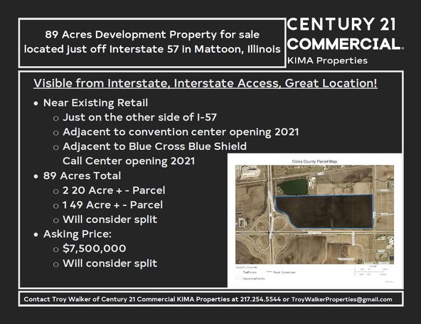 I-57 & Rte 16 Development Ground: 1 State Rte 16, Mattoon, IL 61938
